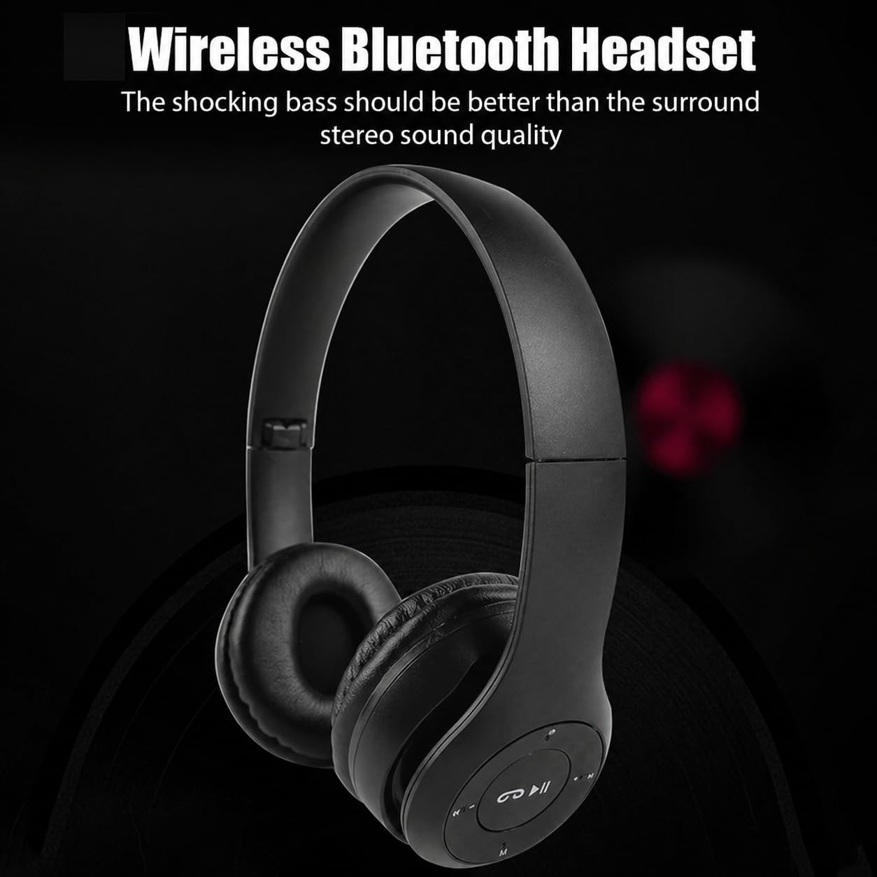 Volttronix Wireless Bluetooth Headphones with Deep Bass Sound, Foldable Design, Comfortable Cushioned Earpads, Built-in Mic for Music & Calls, Average Battery(1-3 Hours) Backup, Stylish Everyday Use