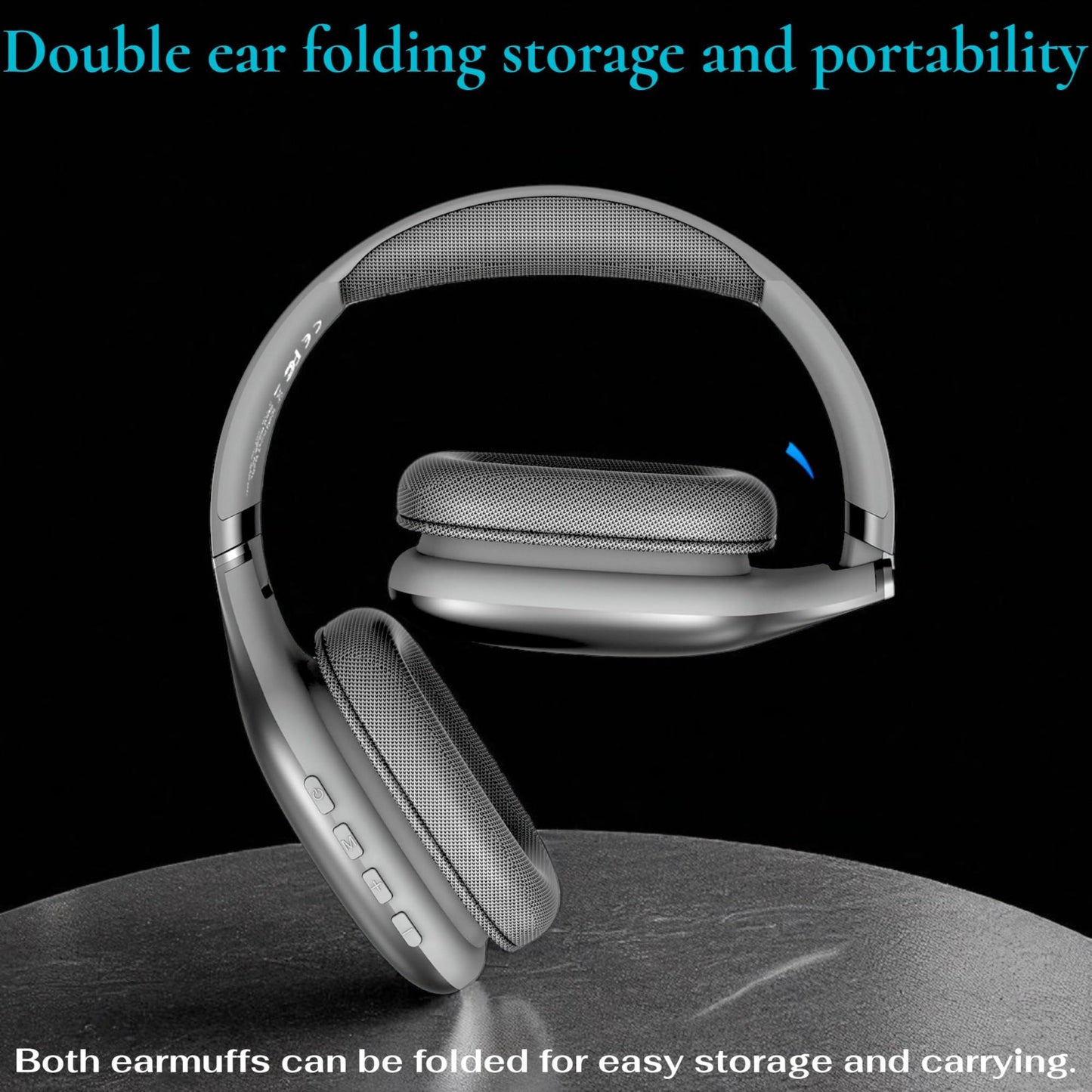 Volttronix Wireless Bluetooth Over-Ear Headphones, Foldable Design with Deep Bass Stereo Sound, Soft Cushioned Earpads, Lightweight Headset for Music, Calls, Online Classes & Travel (Multicolor)